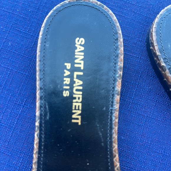 Saint Laurent genuine Python slides - Picture 4 of 5